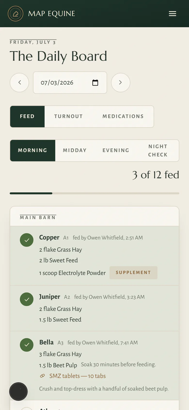 The Daily Board on a phone